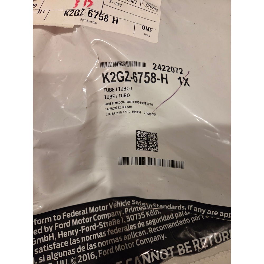 Genuine Ford FoMoCo PCV Crankcase Vent Tube Hose K2GZ-6758-H K2GE-6758-HA OEM